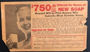 1932 Soap Advertising Vintage Postcard  - Posted - Picture 1 of 2