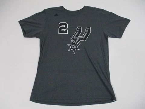 Adidas San Antonio Spurs Kawhi Leonard Shirt Men Size Large Gray NBA Cover