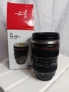 Canon EF 24-105mm Lens Stainless Steel Thermo Coffee Cup/Mug Novelty - In BOX!!! - Picture 1 of 14