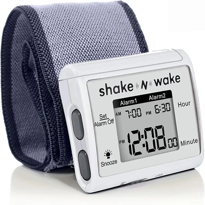 Tech Tools Vibrating Alarm Clock - Shake N Wake - Silent Alarm Wristband Watch -