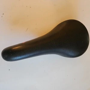 Specialized Road/MTB Saddle, 1992, Perforated Leather, Steel Rails, Black, VGC - Picture 1 of 5