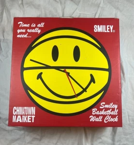 Chinatown MARKET Smiley Basketball Wall Clock New in Box Yellow RARE Streetwear - Picture 1 of 10
