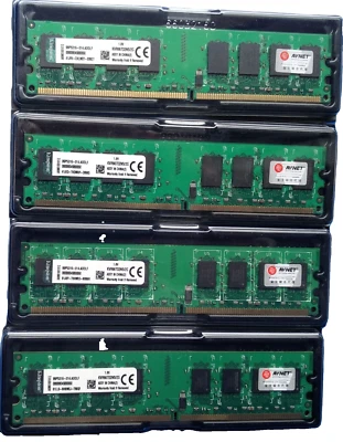 MEMORIE RAM KINGSTON 4 GB (2 x 2 GB) DDR2 667 MHz - 1,8 V - DIMM SDRAM PC2 - Imagen 1 de 4