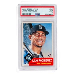 2022 Topps Living Set Julio Rodriguez RC #515 Rookie PSA 9 Mint - Picture 1 of 2