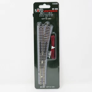Kato Unitrack 20-203 Right #6 Electric Turnout 28 1/4" Radius R718-15 N Scale - Picture 1 of 2