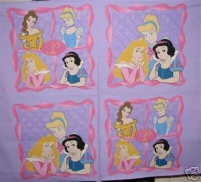 Panel de almohada Princesa Blancanieves Cenicienta tela de algodón por panel Foto 1 de 4