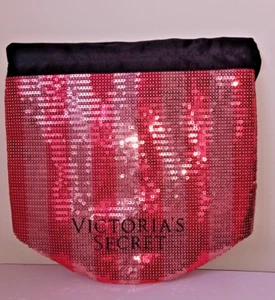 Victoria's Secret Pink Sequin Bucket Drawstring Storage Bag - Picture 1 of 6