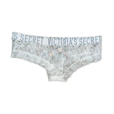 Victoria's Secret Cheeky Panty Bikini Lace XL White Logo Waistband  - Image 1 of 4