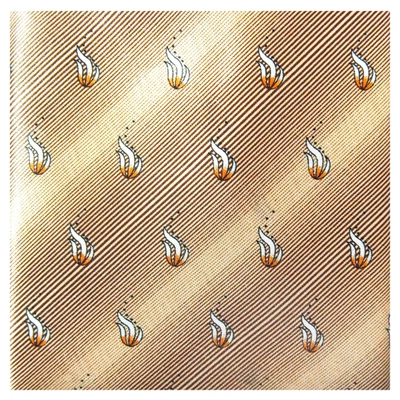 Corbata vintage JATALA dorada brillante con pequeñas llamas volquete extra ancho años 70 Foto 1 de 4