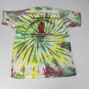 Vintage 90s GRAPHIC T Shirt Adult XL Rainbow Tie Die Cotton Boxy Tee USA Made - Bild 1 von 7