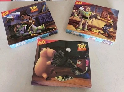 Vintage 1995 Hasbro Toy Story Woody Buzz Light Year Jigsaw Puzzle 60pc Lot New - Image 1 of 2