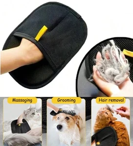 2 PIEZAS Guantes Electrostáticos de Depilación para Mascotas Cepillo, Guante de Doble Cara para Acicalamiento de Mascotas - Imagen 1 de 8