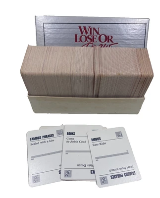 1988 Win Lose Or Draw Board Game - Replacement Card Deck + Box - Image 1 of 2