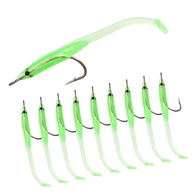  10PCS Leuchtende Silikon Köder Kreative Fisch Köder Mini Aal Form Gefälschte - Bild 1 von 4