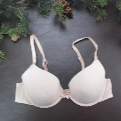 Xhilaration Sujetador Mujer 36B Beige Camiseta Acolchada Correas Ajustables Forro Rosa Foto 1 de 4