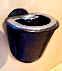 1940er braun melierter Bakelit Saughalterung Auto Aschenbecher abnehmbarer Chromeinsatz - Bild 1 von 9