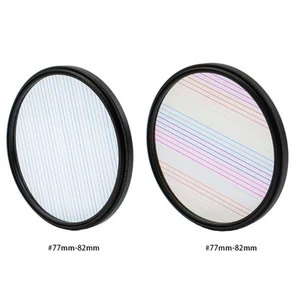 Rainbow/Blue Streak Effect Filter-77/82mm Circular Lens Brushed Flare Filter - Picture 1 of 12