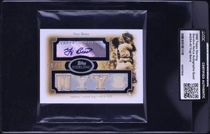 2008 Topps Sterling #4SSA-45 Yogi Berra Stardom Quad Jersey Bat Relics Auto #/10 - Picture 1 of 2