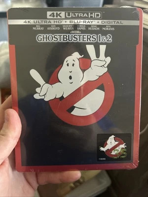 Ghostbusters 1 & 2 w. Steelbook (4K UHD + Blu-ray + Digital) *NEW/SEALED* - Image 1 of 2