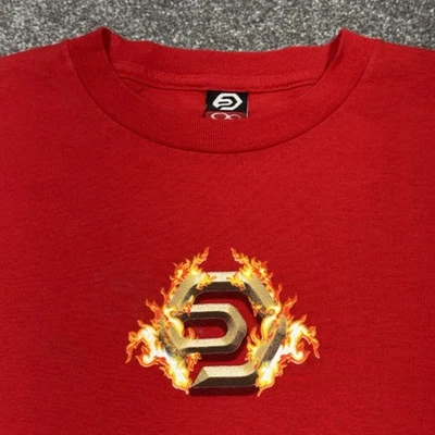 Camisa De Colección Ocean Pacific Hombres XS Roja Surf Llamas Fuego Y2K 00s OP Playa Patín Foto 1 de 4