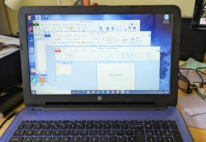 HP Pavilion 15-af165sa 8gb RAM 1tb HDD 2.2Ghz AMD A8-7410 Blue 15.6in MS Office - Picture 1 of 4