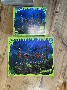COMPLETE Goosebumps MB 100 Piece Puzzle Ghost Camp #45 1996 12.5 x 15 Rare - Picture 1 of 10