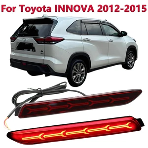 2 PCS Full LED Rear Bumper Reflector Lights Kit For Toyota INNOVA 2012-2015 - Picture 1 of 7
