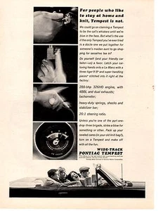 1963 PONTIAC TEMPEST 326HO ~ CLASSIC ORIGINAL PRINT AD - Picture 1 of 1