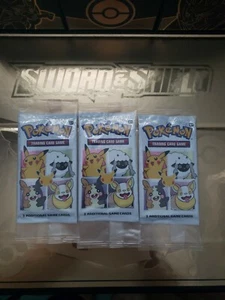 3x SEALED 25th Anniversary General Mills Pokemon Cereal 3-Card Booster Packs - Picture 1 of 2