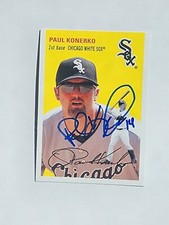 Paul Konerko Autographed Signed AUTO Hall Of Fame Mvp All Star Baseball Card