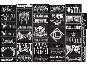 Doom Metal full EMBROIDERY flat 10pcs/Lot Random Mix Sew-On Patches - Picture 1 of 3
