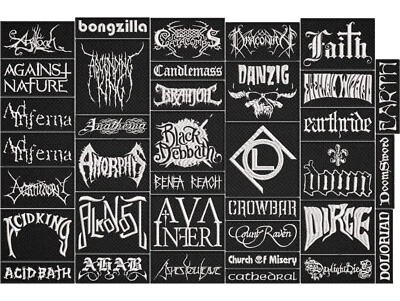Doom Metal full EMBROIDERY flat 10pcs/Lot Random Mix Sew-On Patches - Image 1 of 3