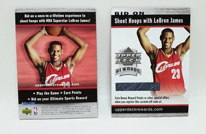 2 (Two) 2005 Upper Deck Rewards UNSCRATCHED LeBRON JAMES Cavaliers Cards NEW - Picture 1 of 5