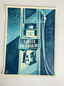 2016 Shepard Fairey DANGER NO SMOKING Obey Giant Screen Print Poster S/N - Picture 1 of 8