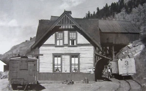 Vintage Train Depot Photo Ophir Colorado Railroad Station Mining Town 1947 - Picture 1 of 8
