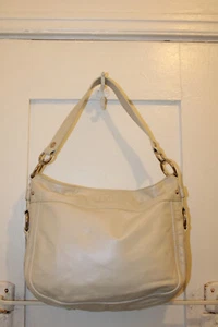 COACH Ivory/Pearl Leather Zoe Hobo Shoulder Bag Vintage Y2K F14707 **READ** - Picture 1 of 16