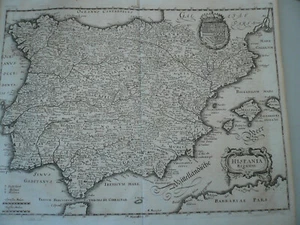 Spain, generalmap, Merian M., anno 1650 Coppermap, edited by Merian - Picture 1 of 1