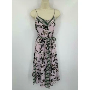 DVF Diane von Furstenberg Ciella Caribe Floral Lavanda Niebla Vestido Seda Nuevo XS - Imagen 1 de 8