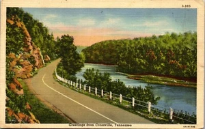Vintage Postcard Generic Greetings From Crossville TN Scenic Drive 1943 - Picture 1 of 3