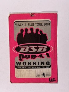 Backstreet Boys Backstage Pass All Access Stage Hand Black & Blue Tour 2001 - Picture 1 of 12