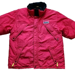 Vintage Herren Größe 2XL Marlboro rot Country Store Entendaunen gefütterter Mantel Retro Reißverschluss - Bild 1 von 10