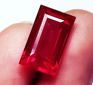 Baguette Shape Natural Ruby 8.90 Ct Certified Loose Gemstone With Free Gift - Picture 1 of 9