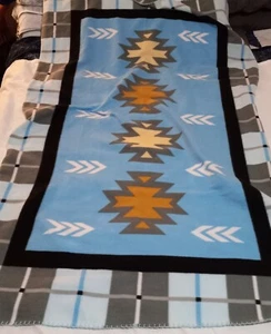 ST. LABRE INDIAN SCHOOL LAP/ THROW BLANKET BLUE PLAID MADE IN USA - Picture 1 of 10