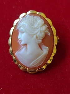 Rolled gold Andreas Daub cameo brooch - Picture 1 of 6