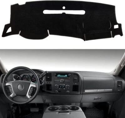 For 2007-2013 Chevy Silverado GMC Sierra Cab Dashboard Cover Dash Mat Pad Black - Image 1 of 4