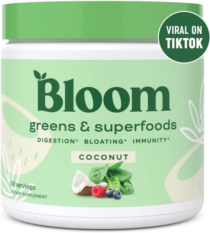Superalimento verde Bloom Nutrition | Mezcla de jugos y batidos en polvo súper verdes | Com Foto 1 de 1
