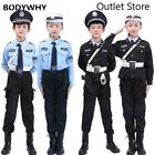 Kids Officer Policeman Cosplay Costumes  Carnival Role-play Military Uniform