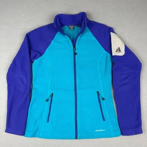 Eddie Bauer Fleece Jacket Womens Medium Teal Purple First Ascent Full Zip  - Picture 1 of 13