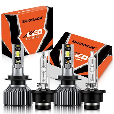 Kit de 4 bombillas LED altas/bajas H7 D2S HID 6500K blancas para BMW M5 2000-2007 Foto 1 de 4