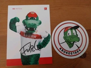 VFB Stuttgart Autogramm Fritzle Signiert AK PLUS STICKER Maskottchen - Bild 1 von 2